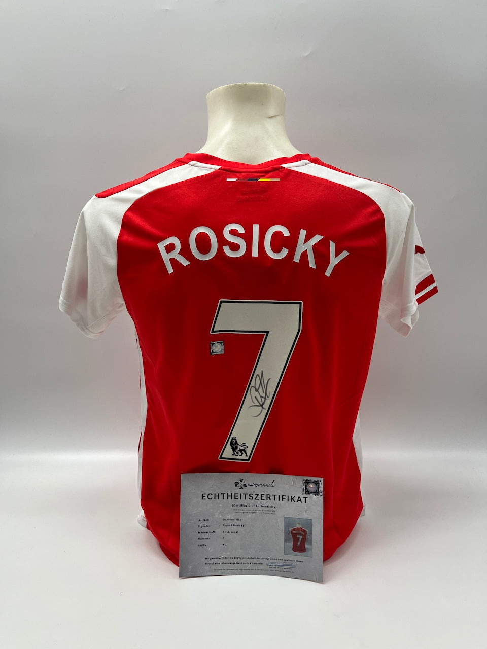 FC Arsenal Damen-Trikot Tomas Rosicky signiert Puma COA Fußball 40