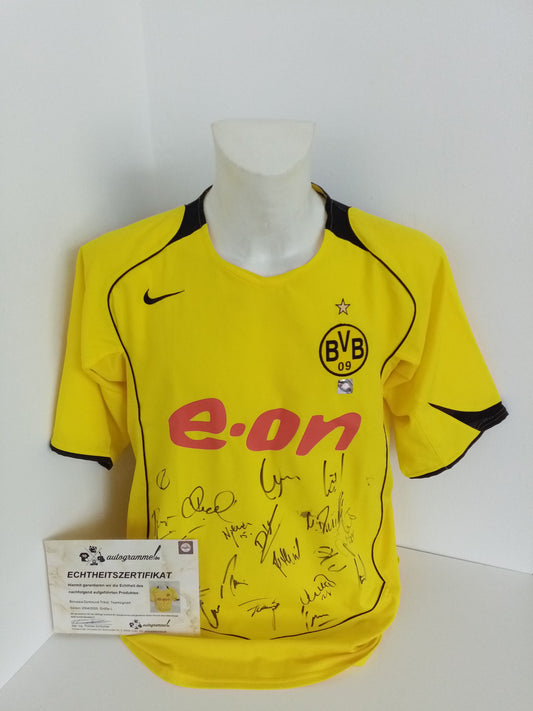 BVB Trikot 2004/2005 Teamsigniert Borussia Dortmund Autogramm Unterschrift Nike L