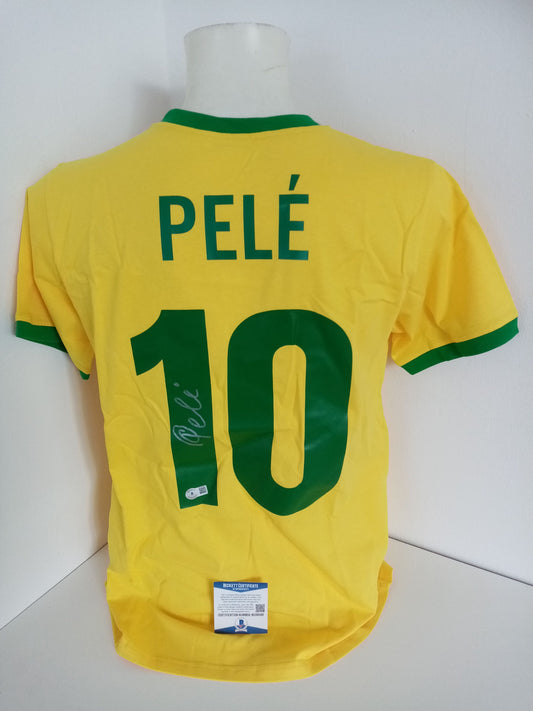 Brasilien Repro Trikot Pele signiert Neu Unterschrift Autogramm COA M