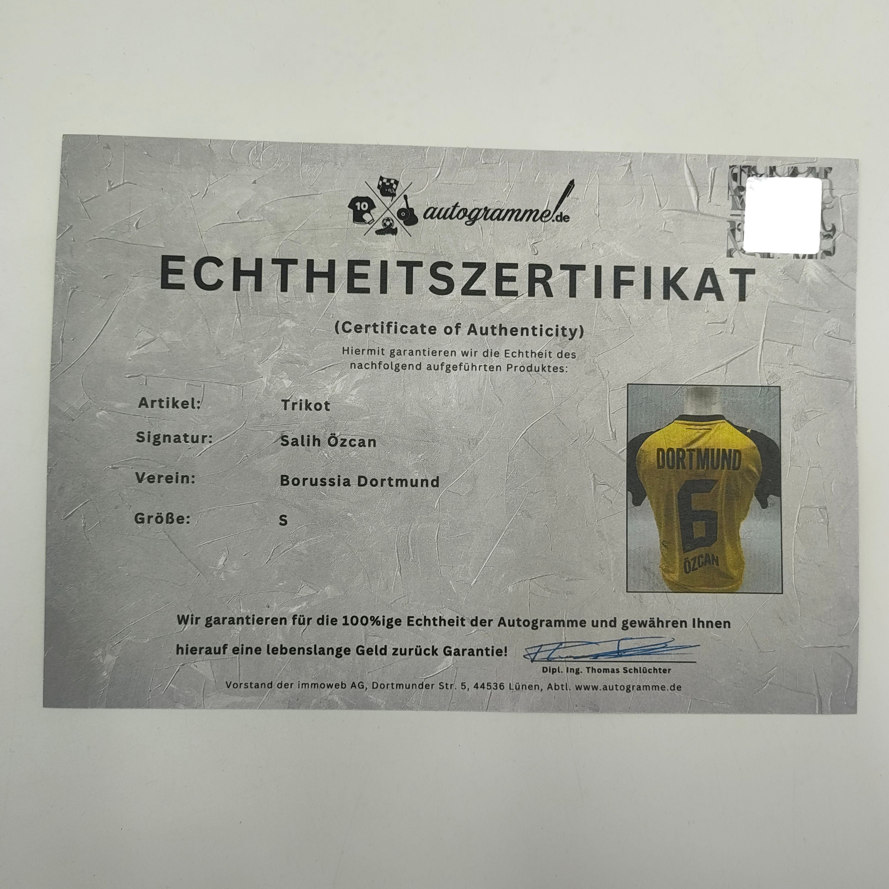Borussia Dortmund Trikot Salih Özcan signiert BVB Puma COA S 25/26
