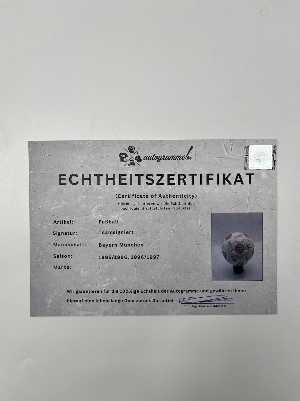 FC Bayern München Fußball Teamsigniert 1995/1996/1997 Autogramme FCB
