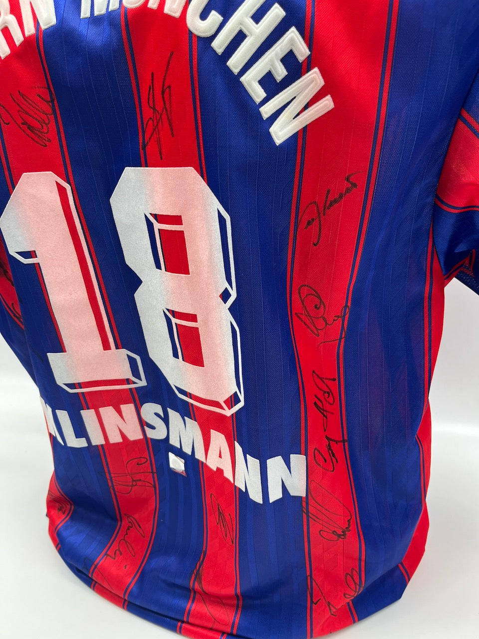 Bayern Munich Trikot 1996/1997 team signed Matchworn Klinsmann Coa Adidas L