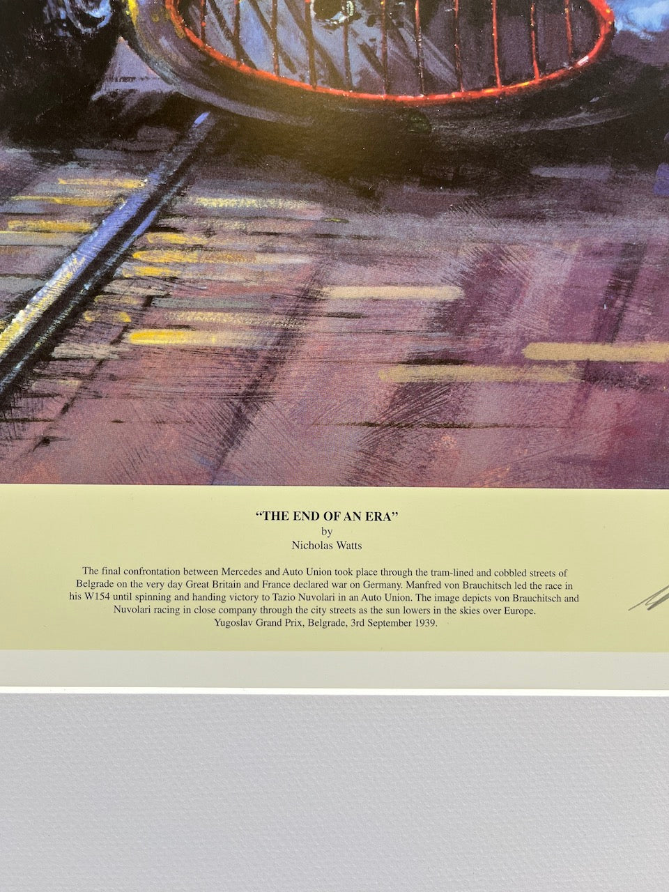 Nicholas Watts - "THE END OF AN ERA" Kunstdruck signiert Brauchitsch