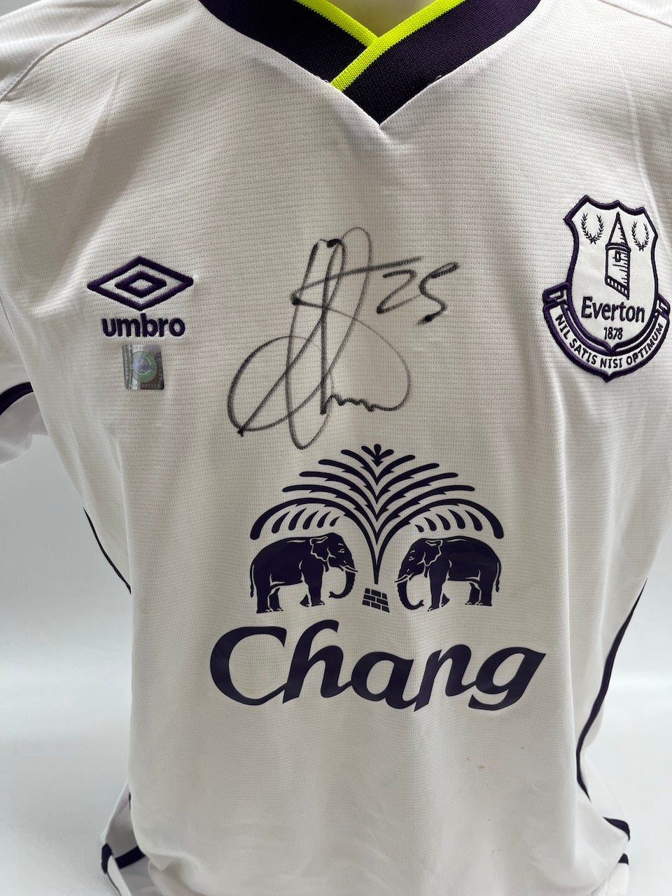 FC Everton Trikot Aaron Lennon signiert Autogramm Fußball England COA M