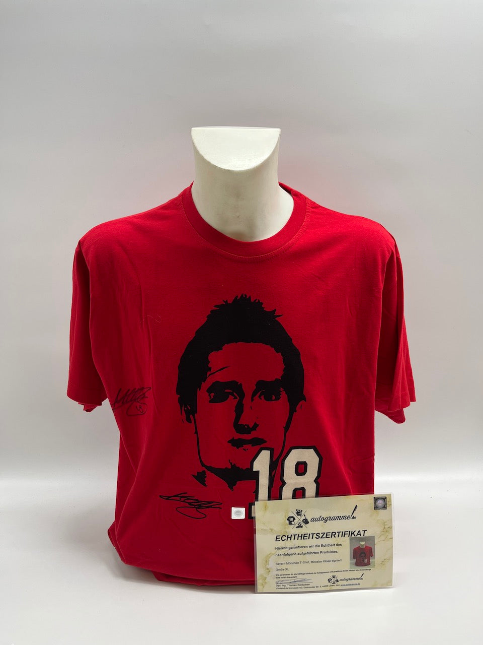 Bayern Munich T-Shirt Miroslav Klose signed autographs adidas coa new XL