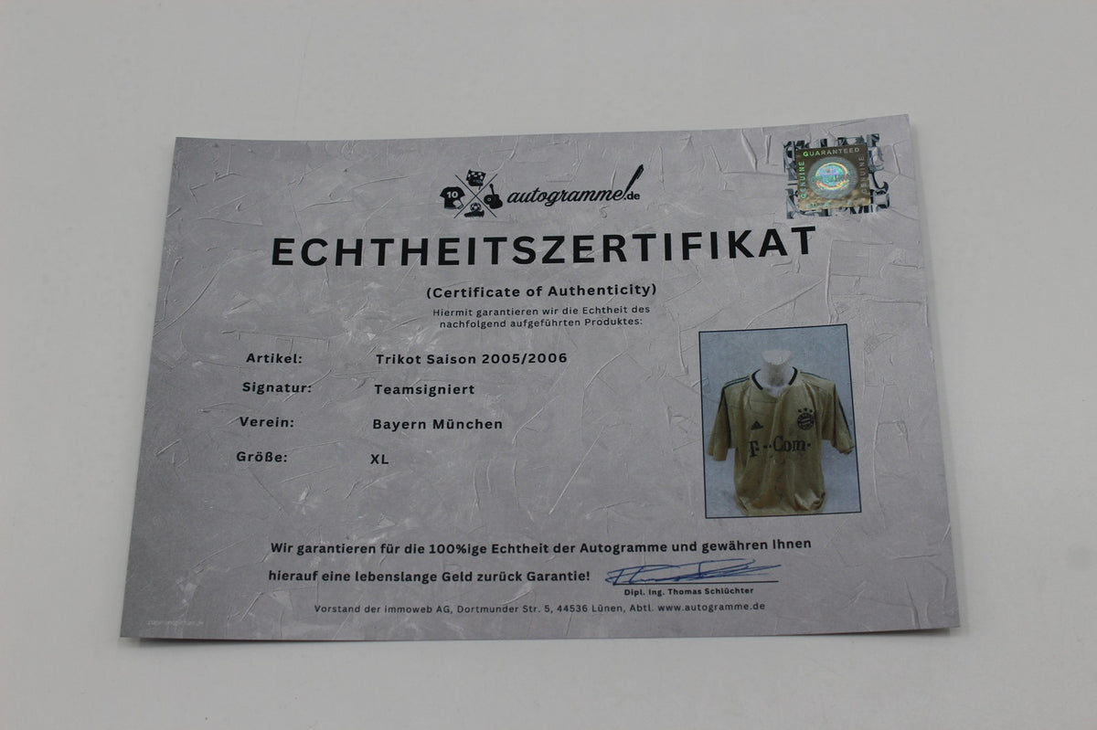 FCB Trikot 2005/2006 Teamsigniert Bayern München Görlitz-Flock Adidas Neu XL