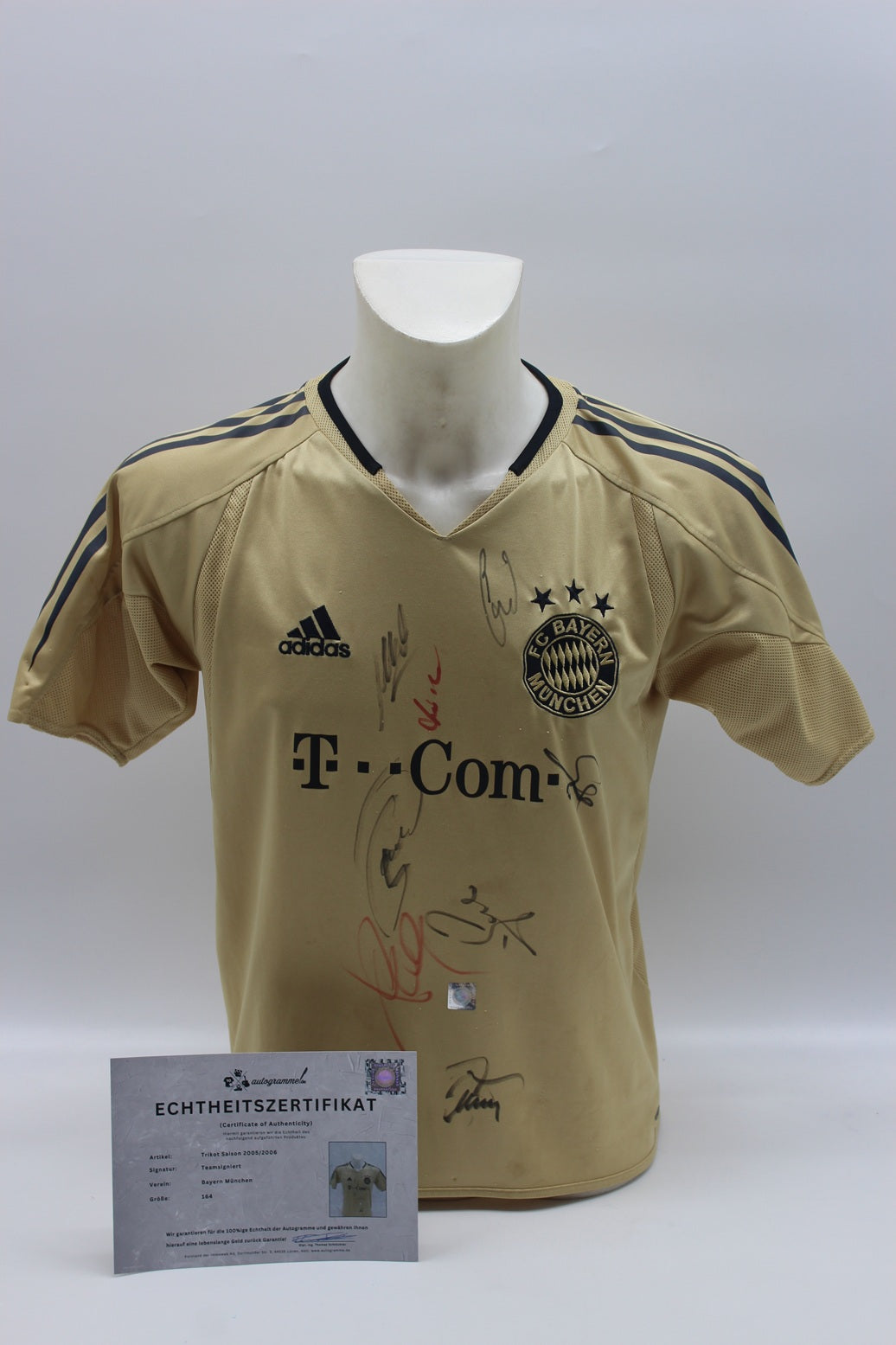 FCB Trikot 2005/2006 Teamsigniert Bayern München Adidas Neu 164