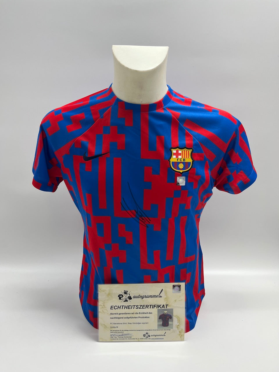 FC Barcelona Shirt Ilkay Gündogan signed Laliga Coa Nike Barca New M