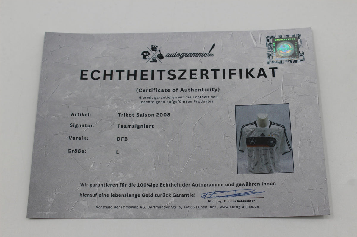 Deutschland Trikot EM 2008 Teamsigniert DFB Adidas L