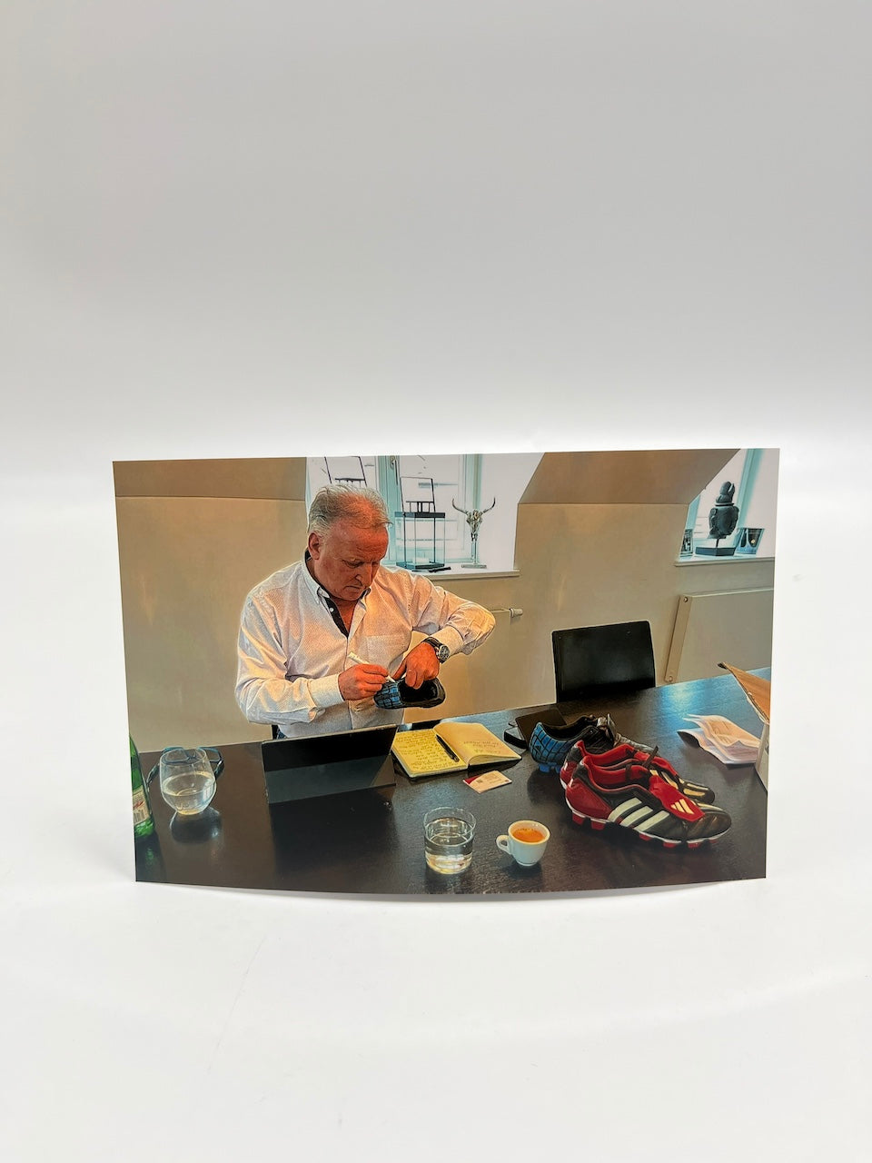 Matchworn Fußballschuhe Andreas Brehme signiert Adidas COA