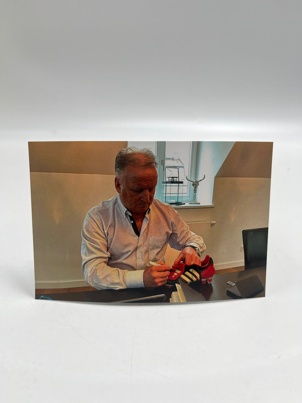 Matchworn Fußballschuhe Andreas Brehme signiert Adidas FCB COA