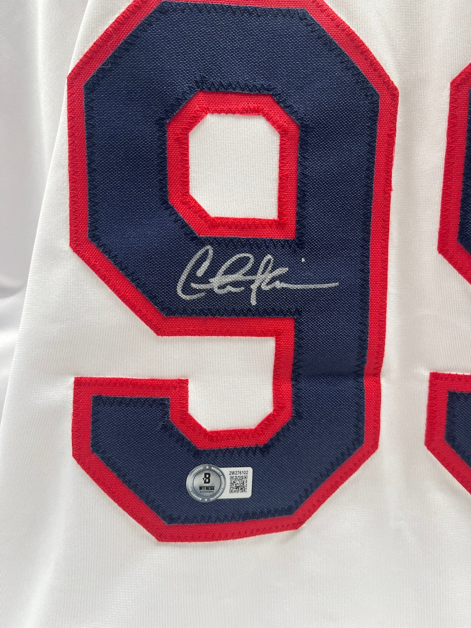 Ricky 'Wild Thing' Vaughn Jersey Charlie Sheen signiert Baseball COA XL