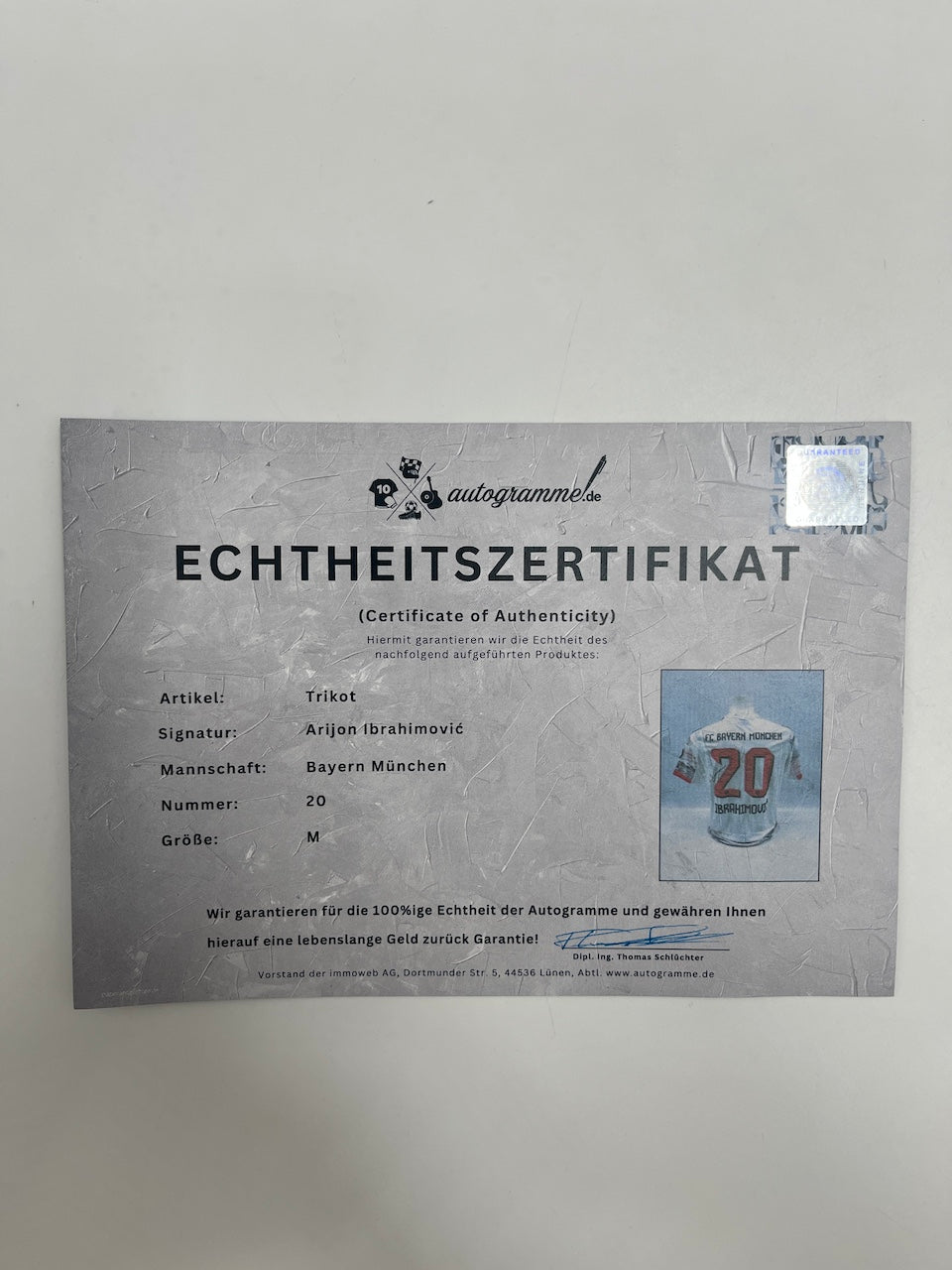 Bayern München Arijon Ibrahimovic signiert Autogramm Adidas COA M