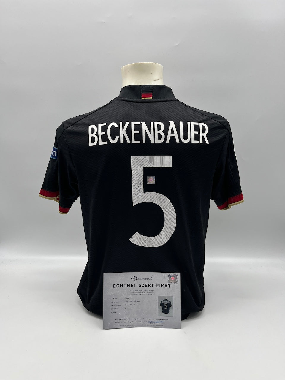 DFB Trikot Franz Beckenbauer signiert Adidas COA Deutschland DFB Kaiser M