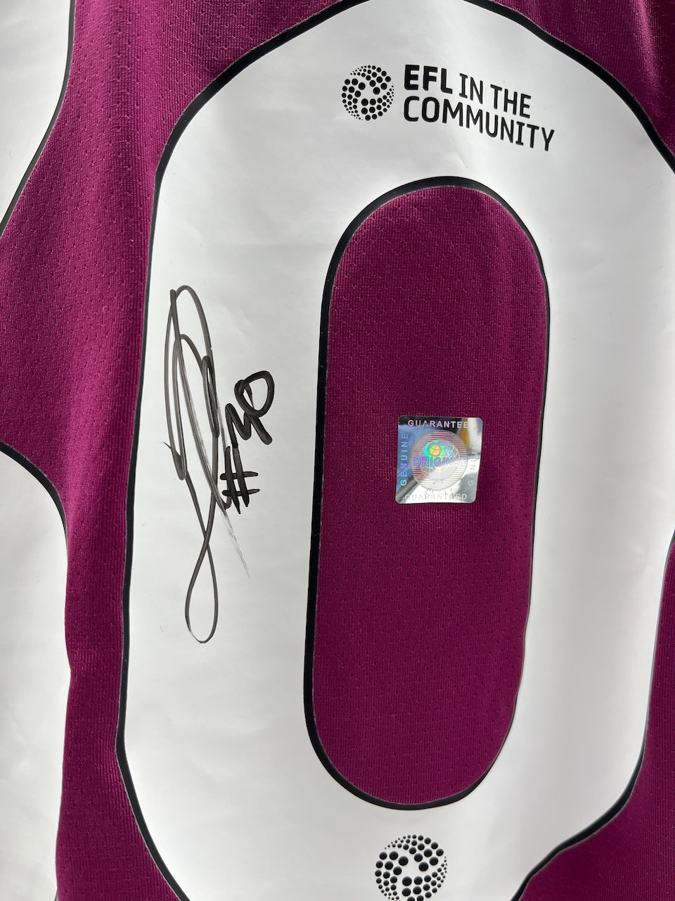FC Burnley Trikot Luca Koleosho signiert Autogramm Fußball England COA M