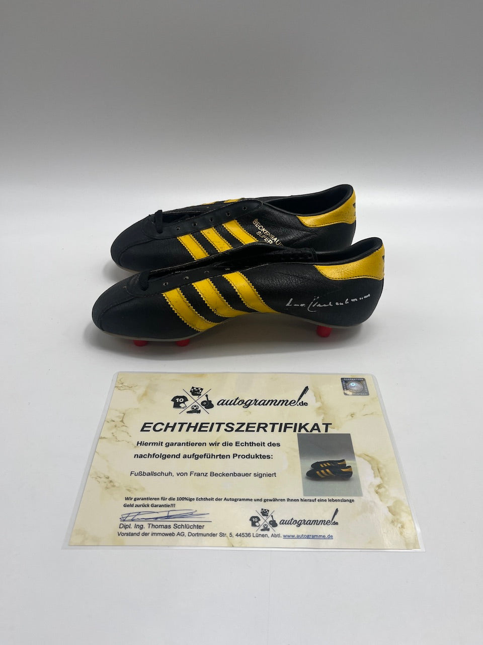 Football shoe Franz Beckenbauer signed football autograph autograph shoe coa