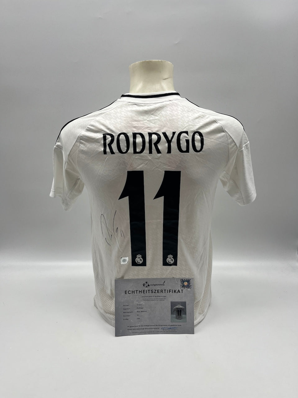 Real Madrid Trikot Rodrygo signiert Adidas COA LaLiga Autogramm 164