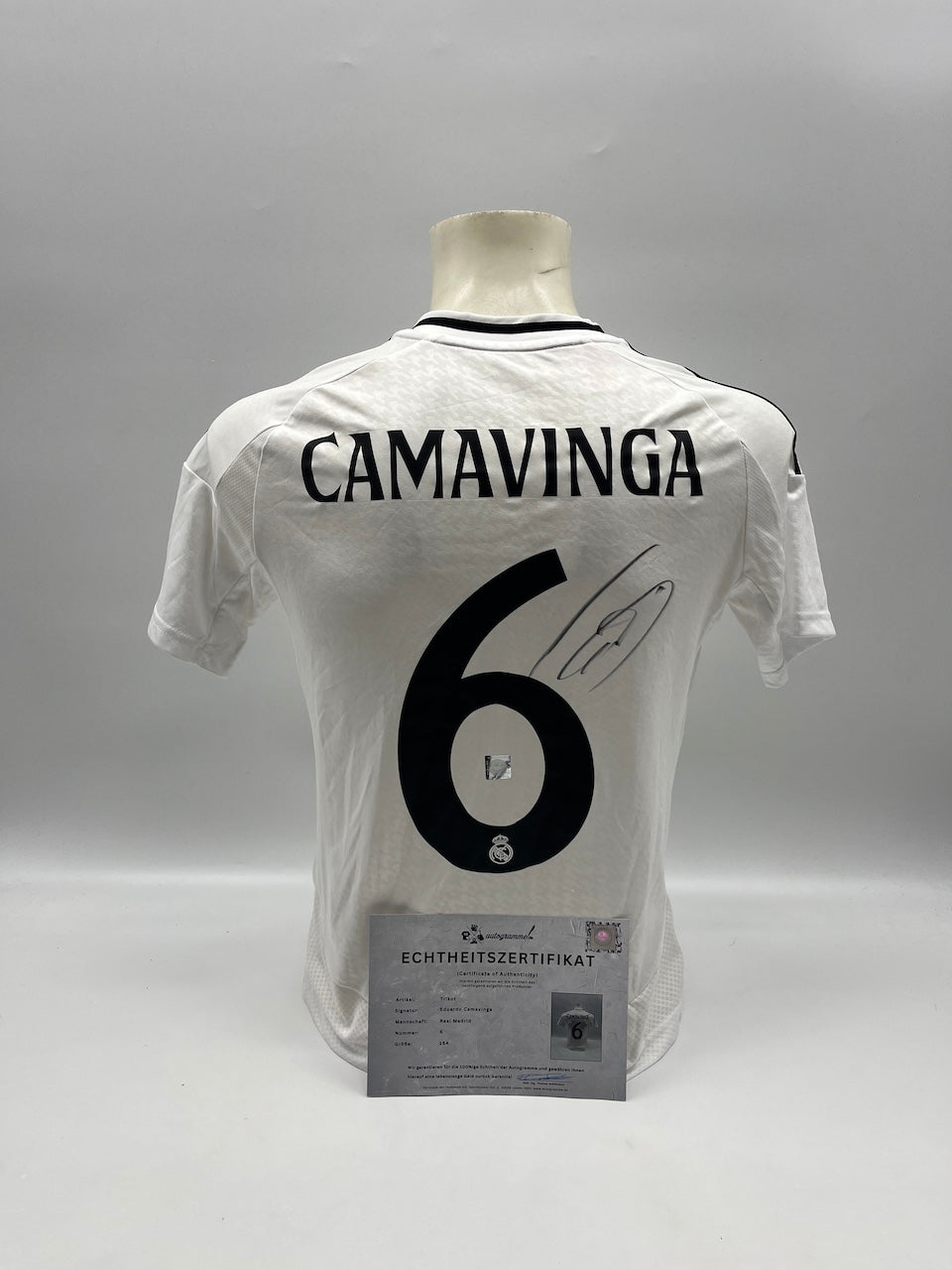 Real Madrid Trikot Eduardo Camavinga signiert Adidas COA LaLiga Autogramm 164