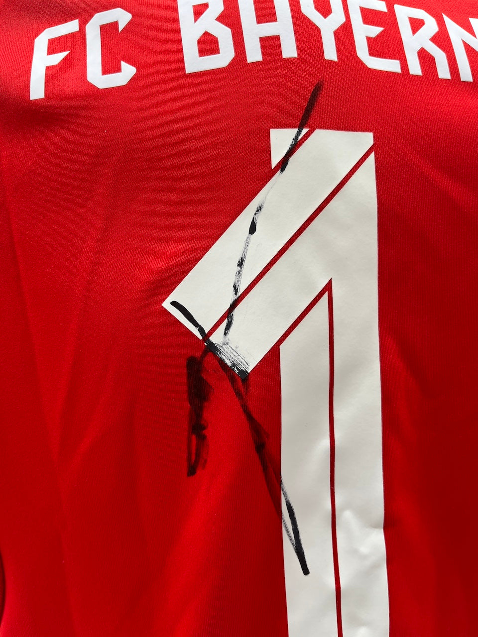 Bayern München Trikot Michael Olise signiert Autogramm Adidas COA L
