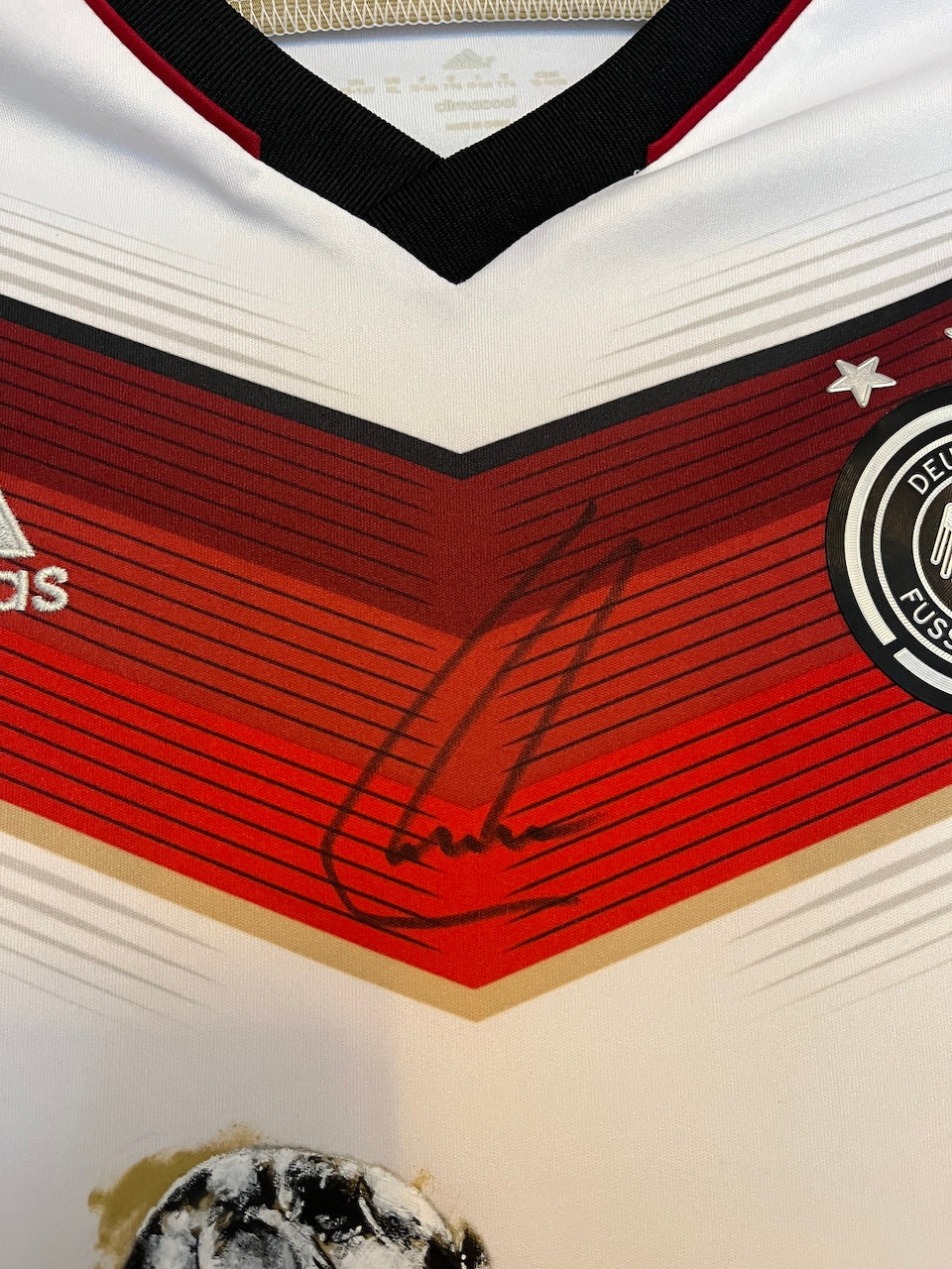 Deutschland Trikot Portrait Philipp Lahm handgemalt und signiert FCB 176
