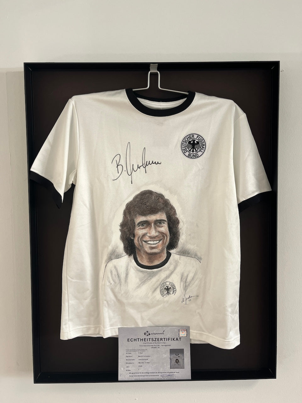 DFB jersey portrait Bernhard Cullmann hand painted and signed in the context l