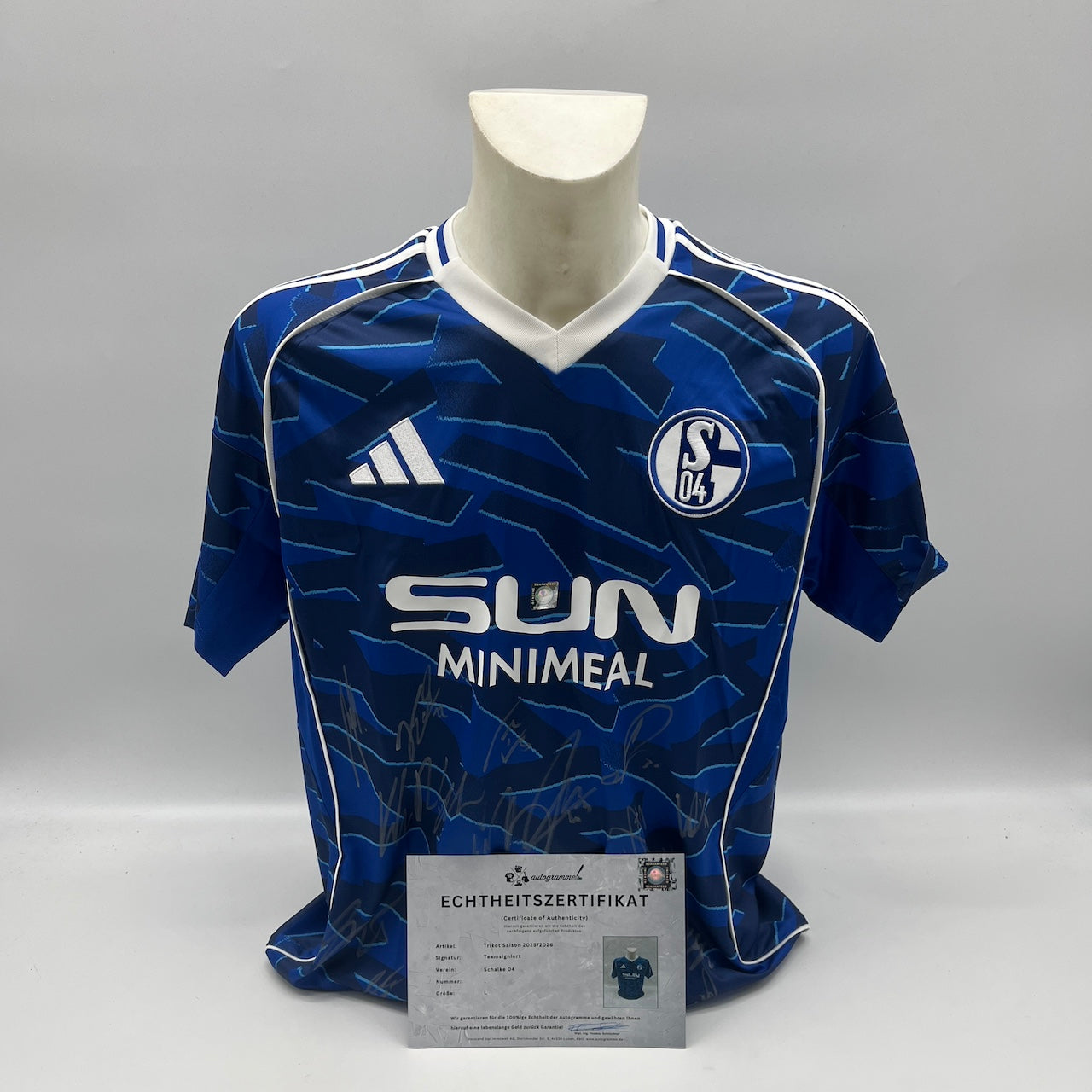 Schalke 04 Trikot 2025/2026 Teamsigniert COA Bundesliga L