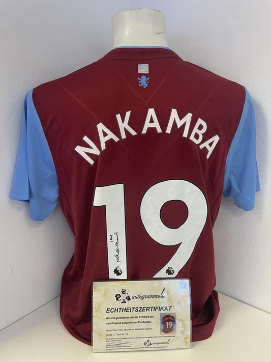 Aston Villa Trikot Marvelous Nakamba signiert Castore England Premier League L