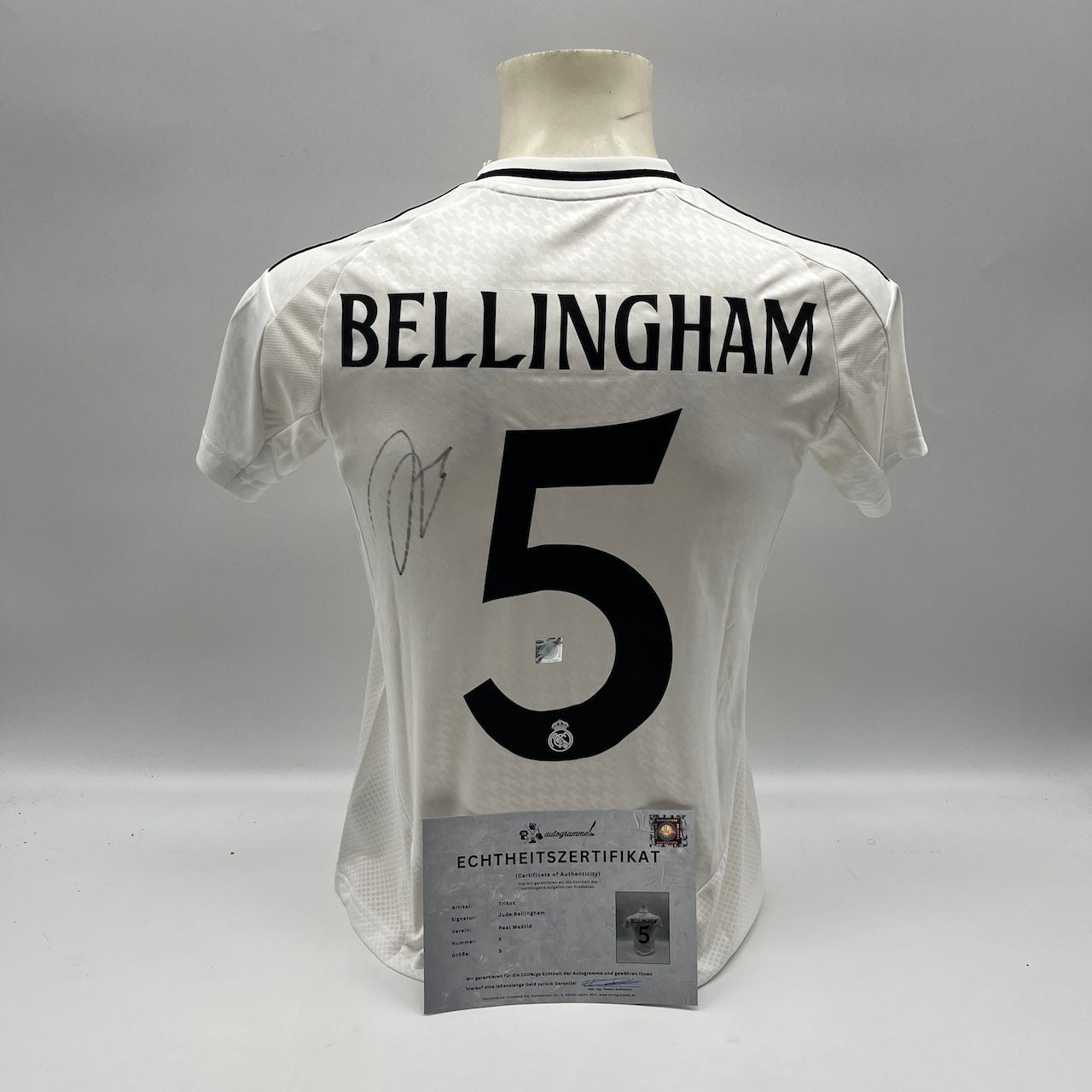 Real Madrid Trikot Jude Bellingham signiert Autogramm Adidas COA S neu