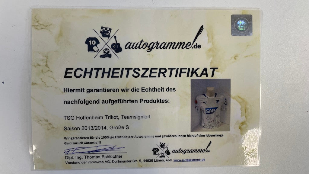 TSG Hoffenheim Trikot 2013/2014 Teamsigniert Autogramm Bundesliga Puma TSG S