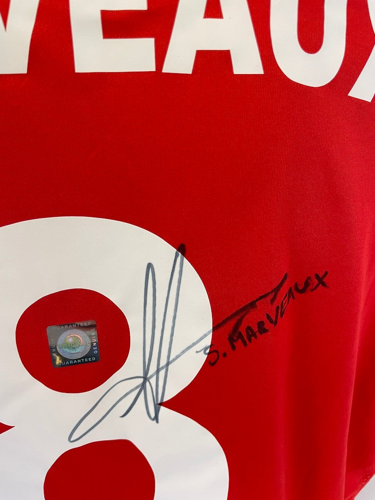 Stade Rennais Trikot Sylvian Marveaux signiert Autogramm Fußball Frankreich Puma XL