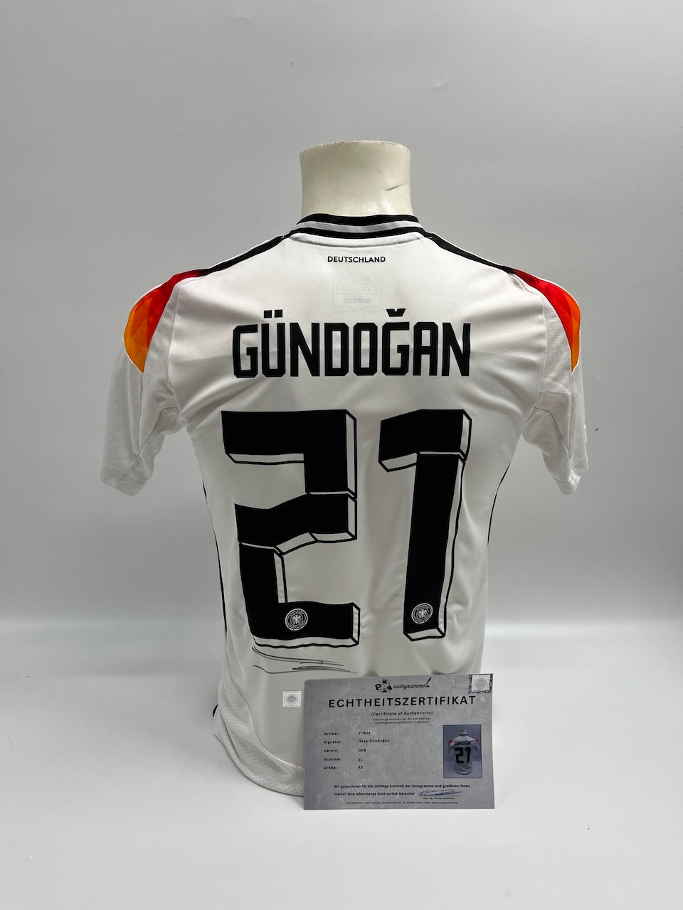 DFB Trikot Ilkay Gündogan signiert Deutschland Autogramm COA XS