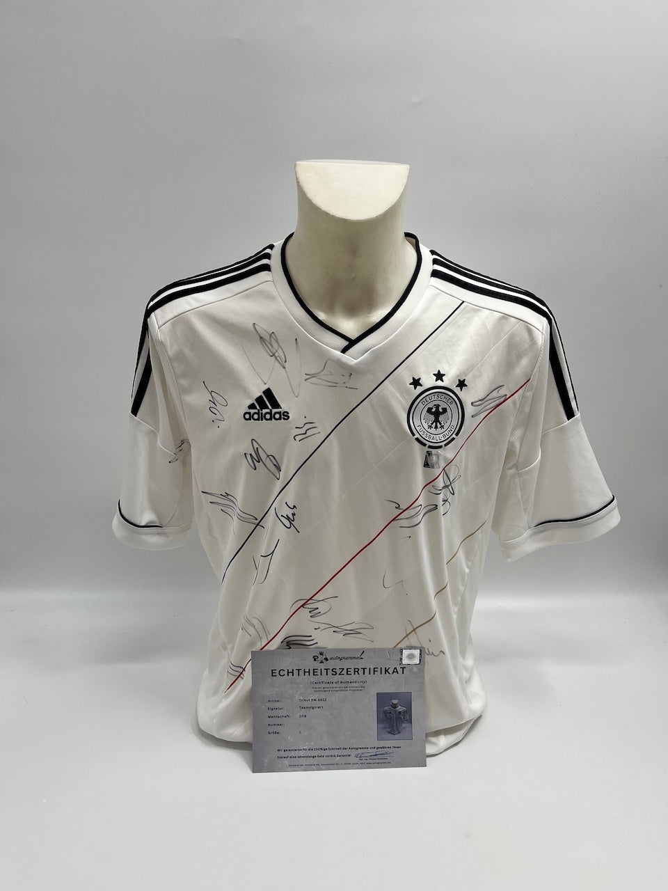 Deutschland Trikot EM 2012 Teamsigniert DFB Autogramm COA Adidas L