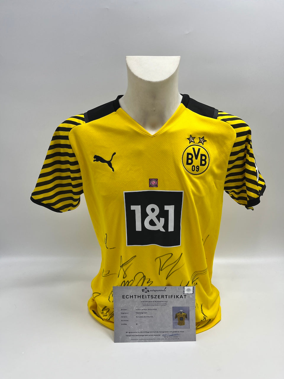 BVB jersey 2021/2022 team signed Borussia Dortmund Jude Bellingham Puma M