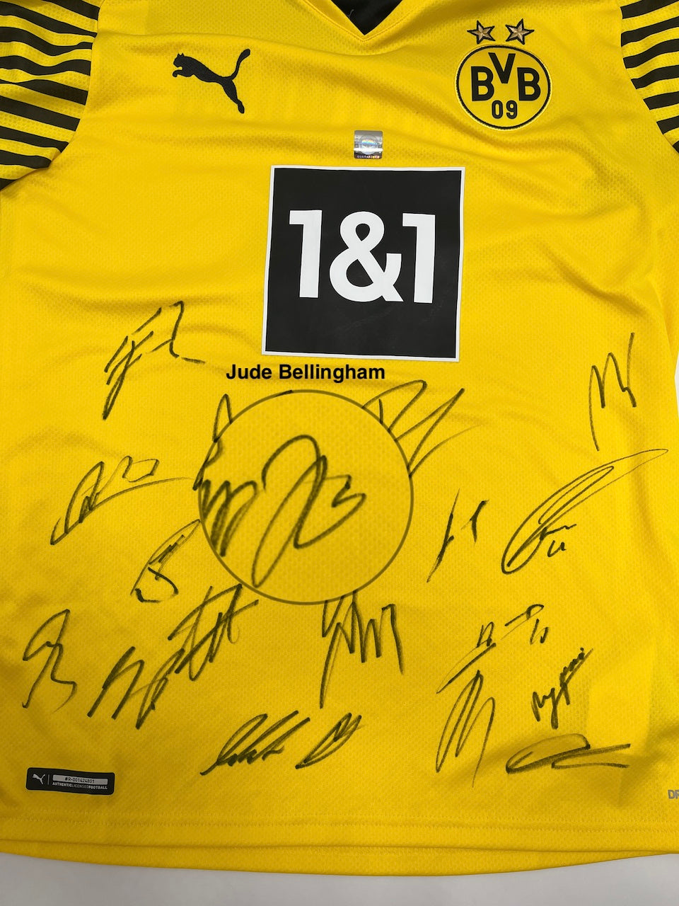 BVB jersey 2021/2022 team signed Borussia Dortmund Jude Bellingham Puma M