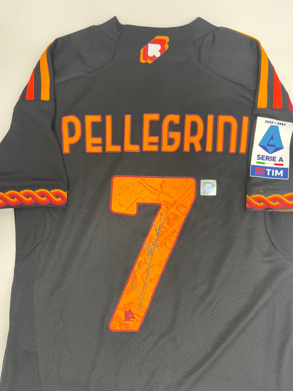 AS Rom Trikot Lorenzo Pellegrini signiert im Rahmen COA Adidas Fußball 140