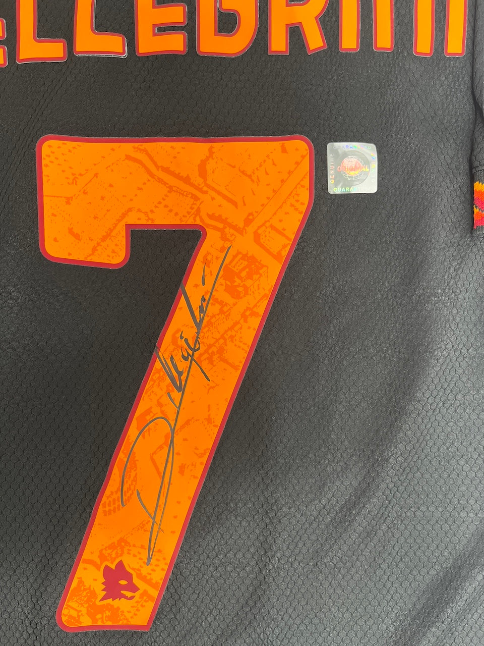AS Rom Trikot Lorenzo Pellegrini signiert im Rahmen COA Adidas Fußball 140