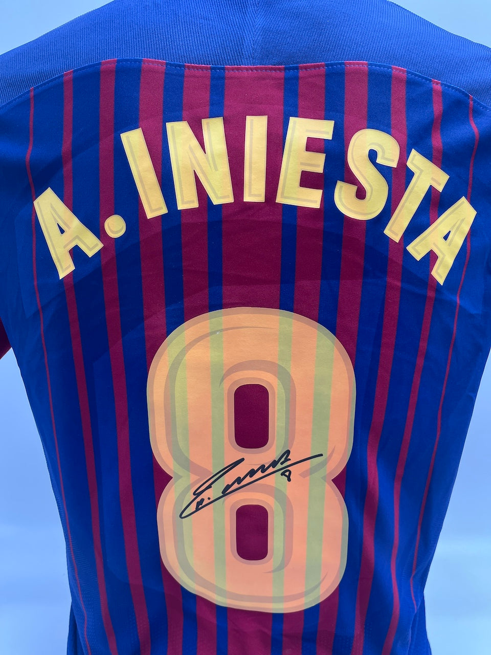 FC Barcelona Trikot Andres Iniesta signed autograph Laliga Nike Coa NEW S