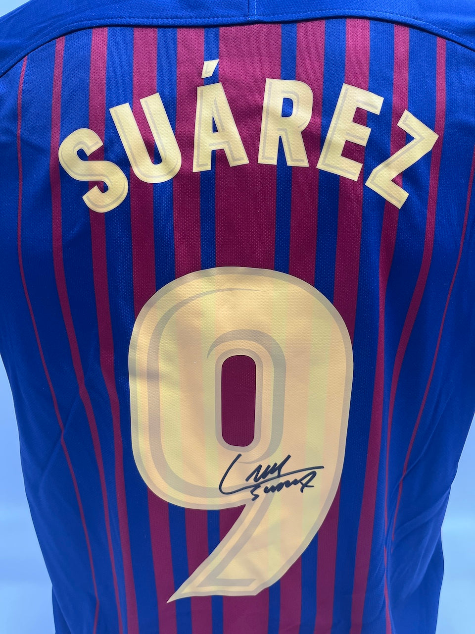 FC Barcelona jersey Luis Suarez signed autograph Laliga Nike Coa NEW S