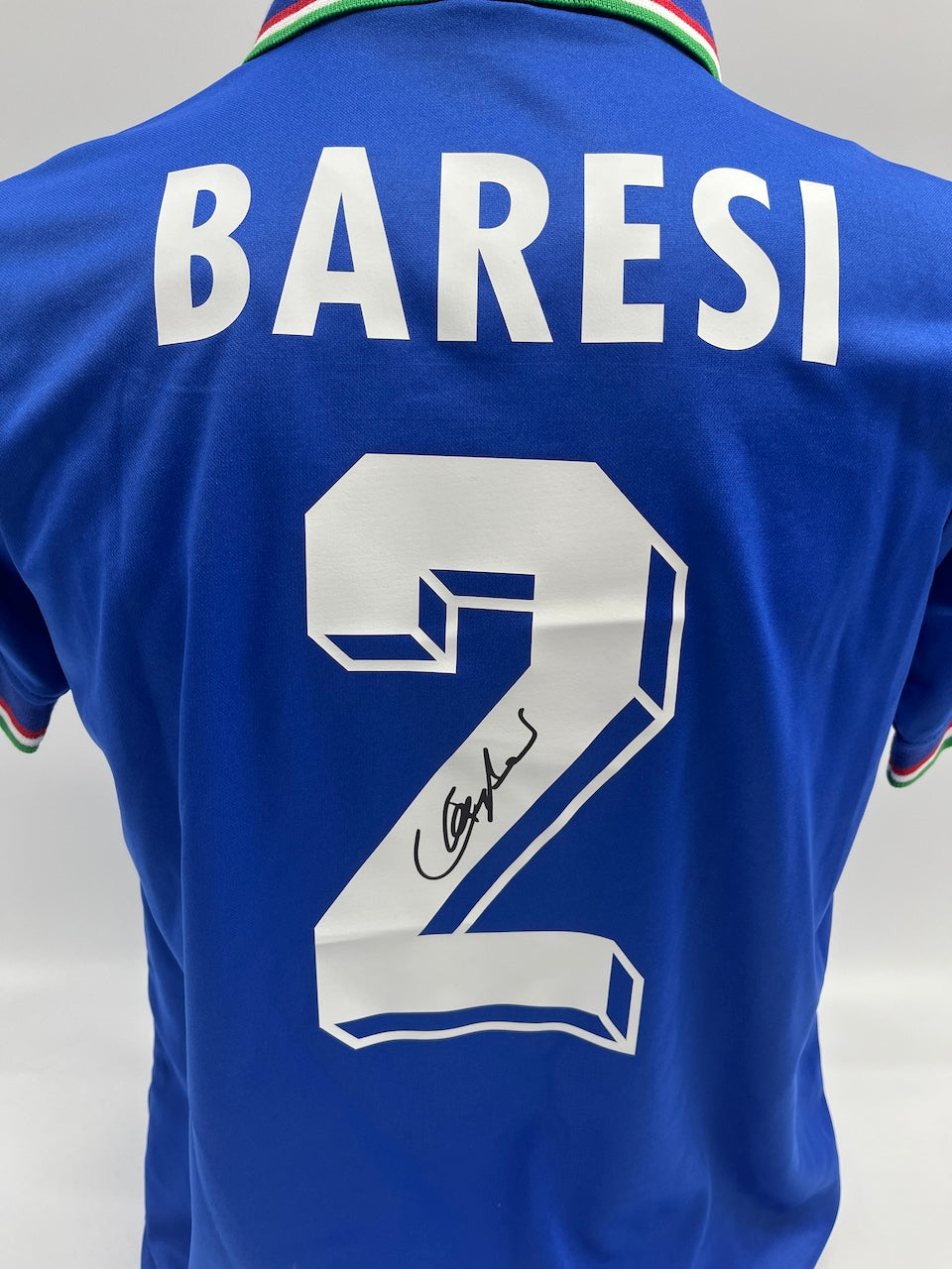Italy repro jersey franco baresi signed autograph coa m