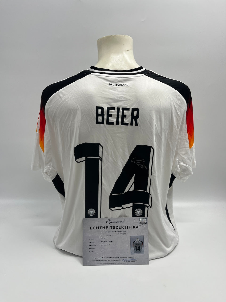 DFB Trikot Maximilian Beier signiert Deutschland DFB Autogramm COA 2XL