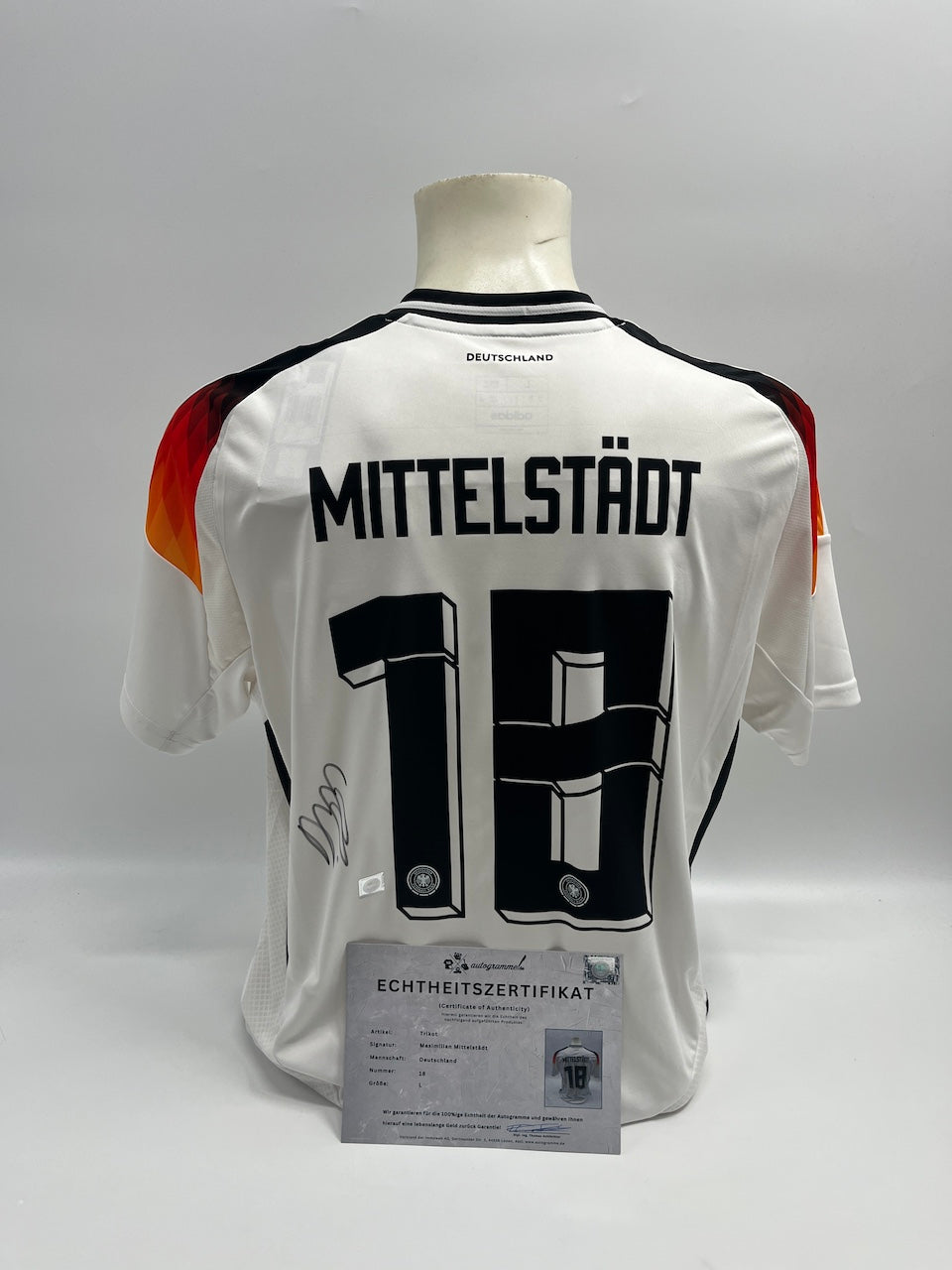DFB jersey signed by Maximilian Mittelstädt, Germany DFB autograph COA L