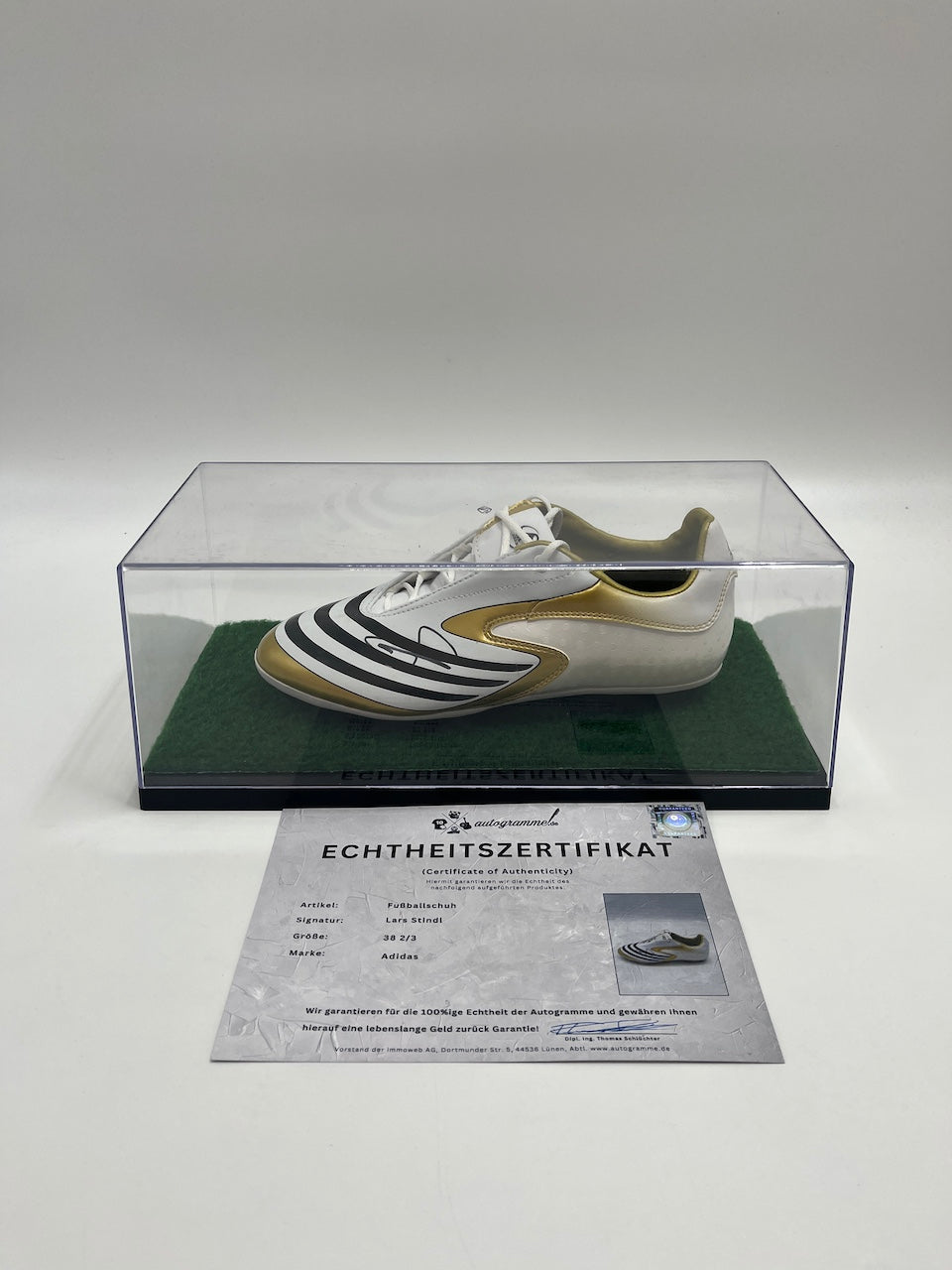 Fußballschuh Lars Stindl signiert Fußball Bundesliga Adidas