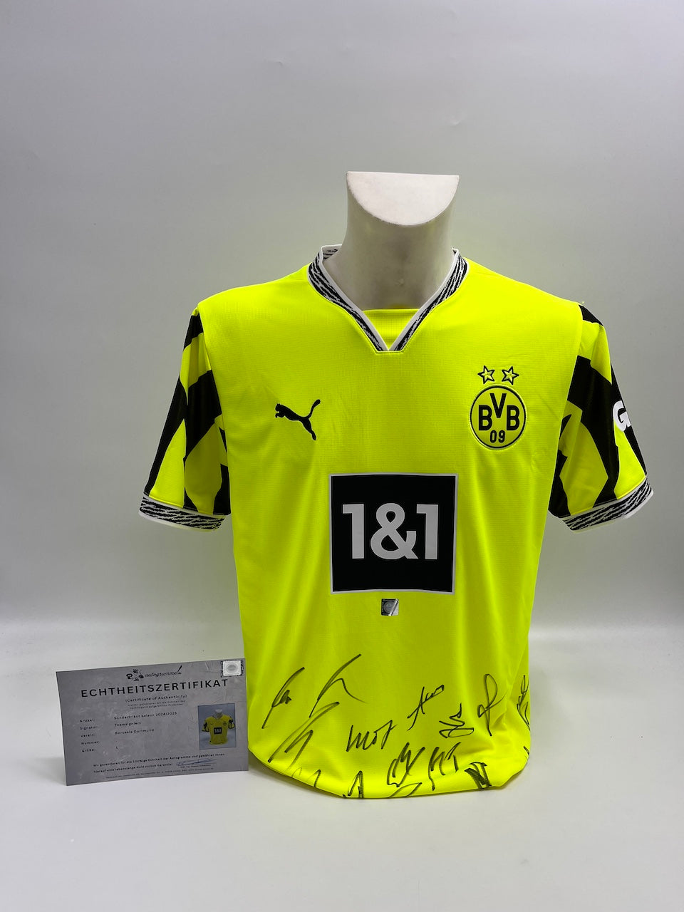 BVB special jersey 2025 team signed Borussia Dortmund Coa Puma L