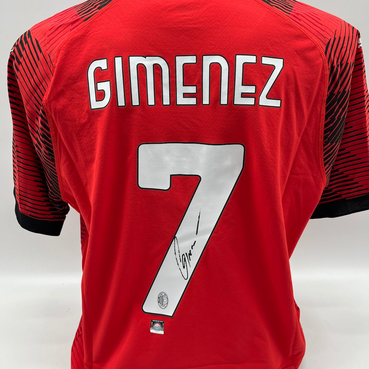 AC Mailand Authentic-Trikot Santiago Gimenez signiert Autogramm Puma COA XL