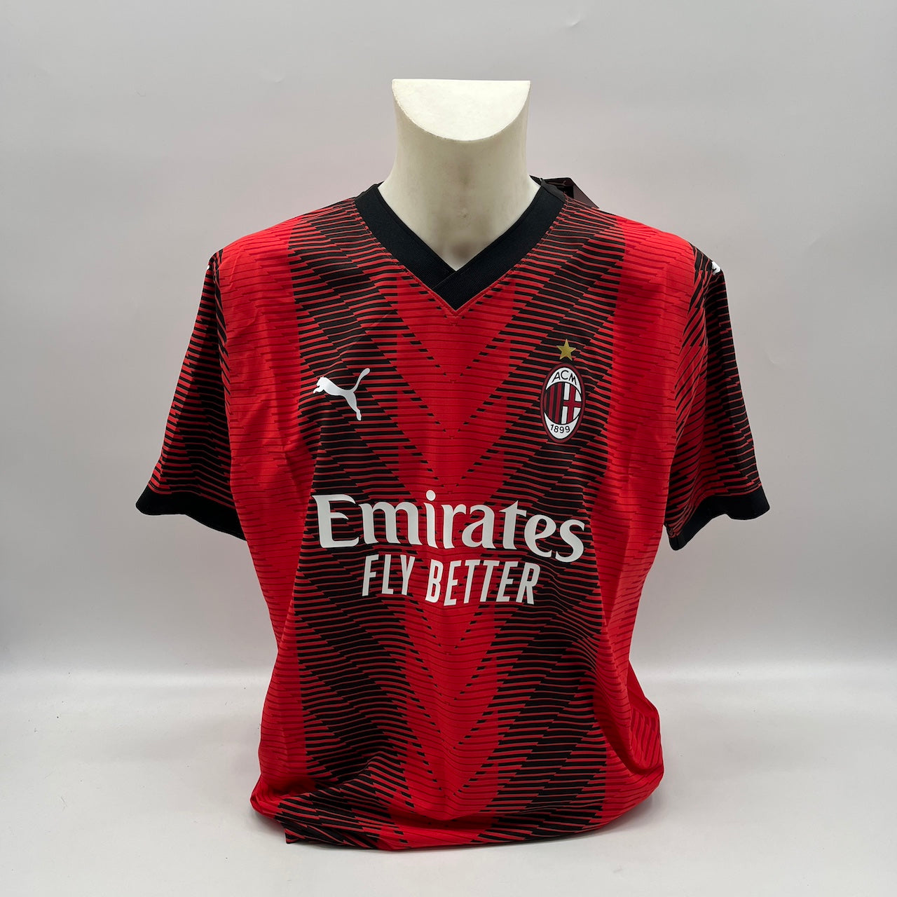 AC Mailand Authentic-Trikot Santiago Gimenez signiert Autogramm Puma COA XL