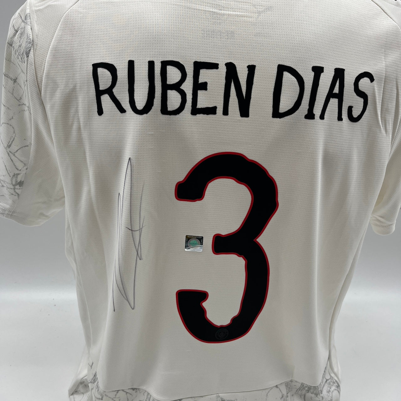 Manchester City Trikot Ruben Dias signiert Autogramm Puma COA L