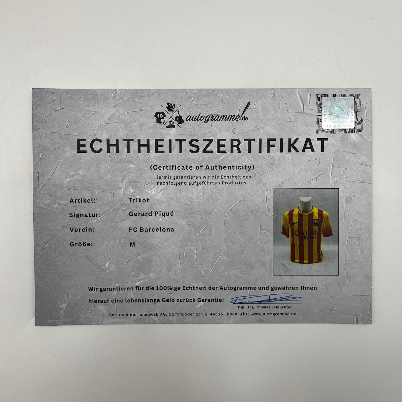 FC Barcelona Trikot Gerard Pique signiert Autogramm LaLiga Nike COA neu S
