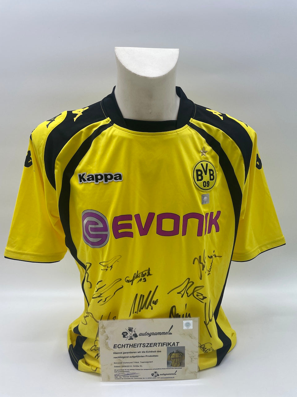 BVB Trikot 2009/2010 team signed Borussia Dortmund Coa Neu Kappa Bundesliga XL