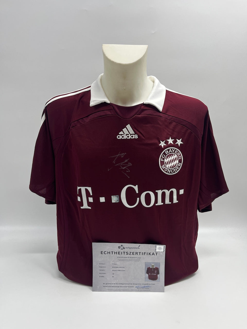 Bayern München Trikot Andreas Görlitz signiert Adidas COA Autogramm XL
