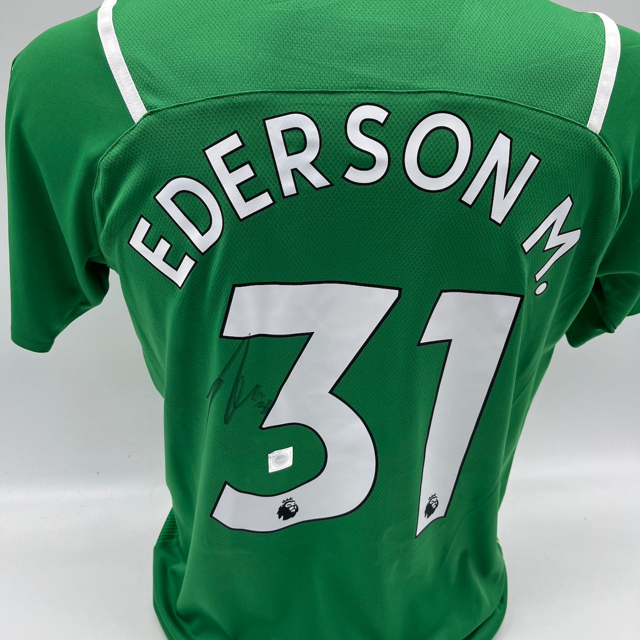 Manchester City Trikot Ederson signiert Autogramm Puma COA L